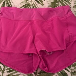 Sonic Pink Speed Up Lululemon Shorts 2.5’